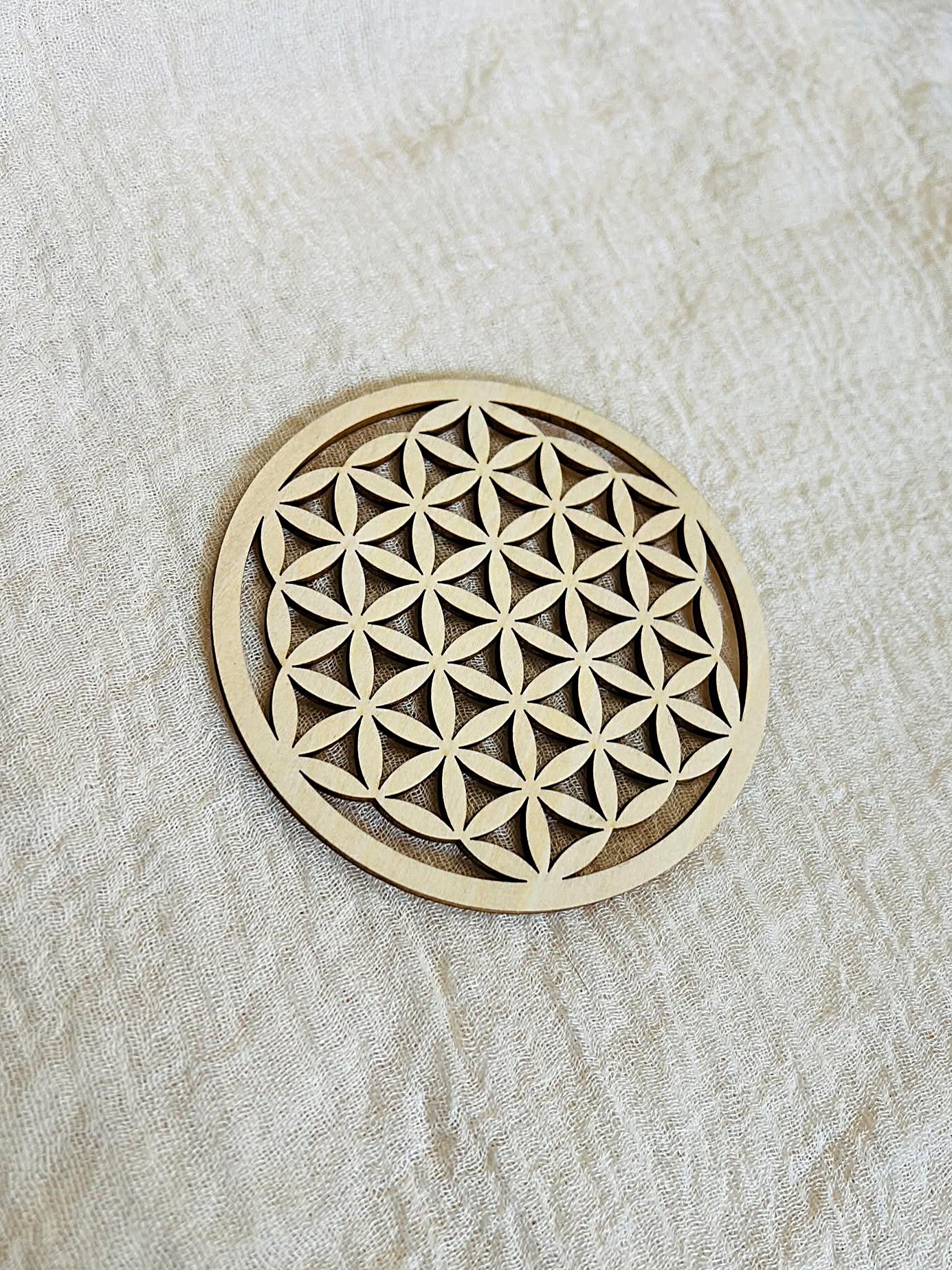 Plaque en bois Fleur de Vie