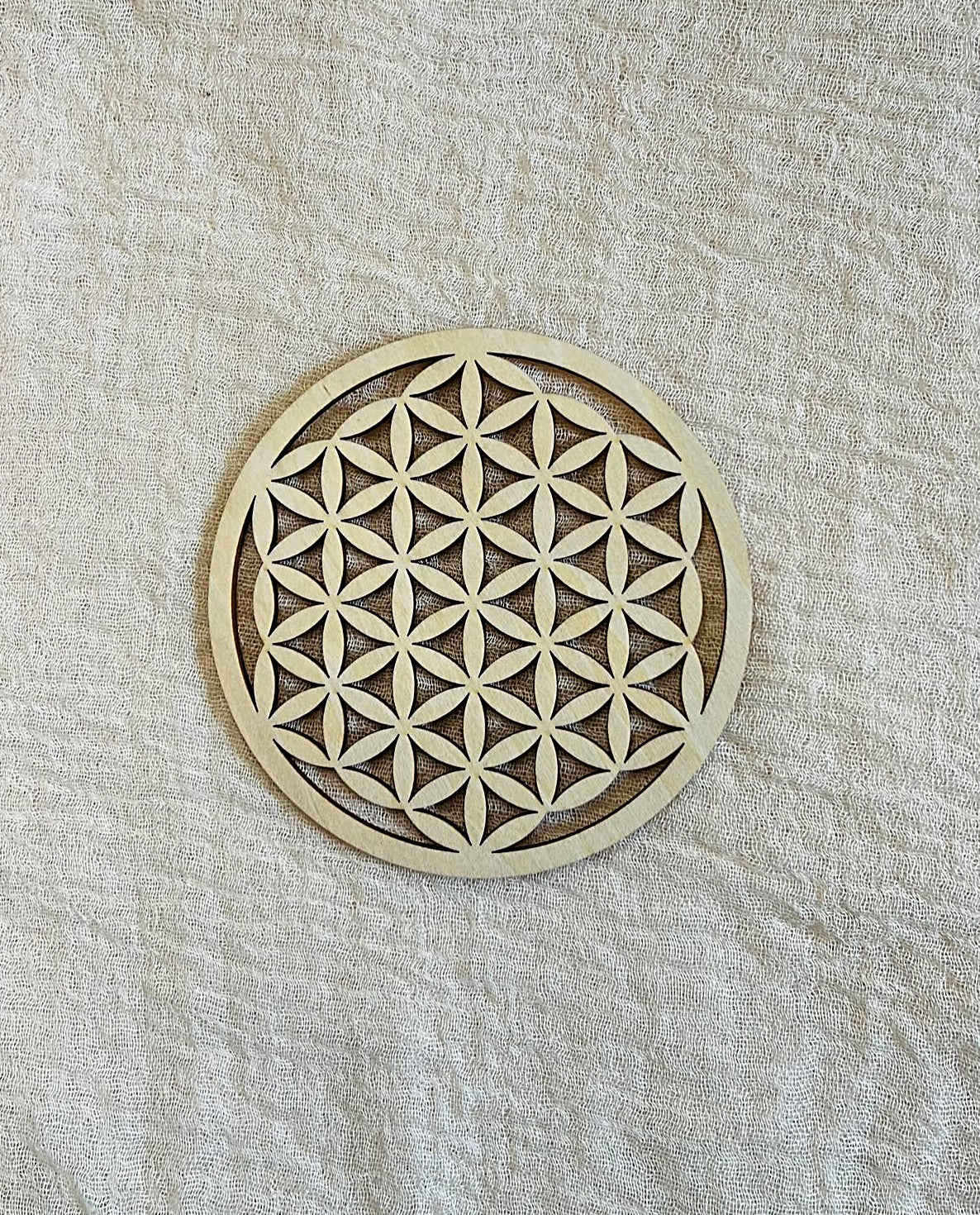 Plaque en bois Fleur de Vie