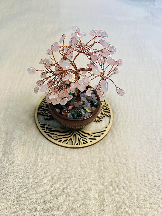 Arbre de vie Quartz rose