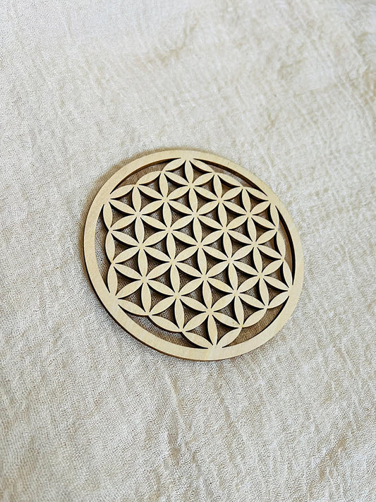 Plaque en bois Fleur de Vie