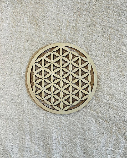 Plaque en bois Fleur de Vie